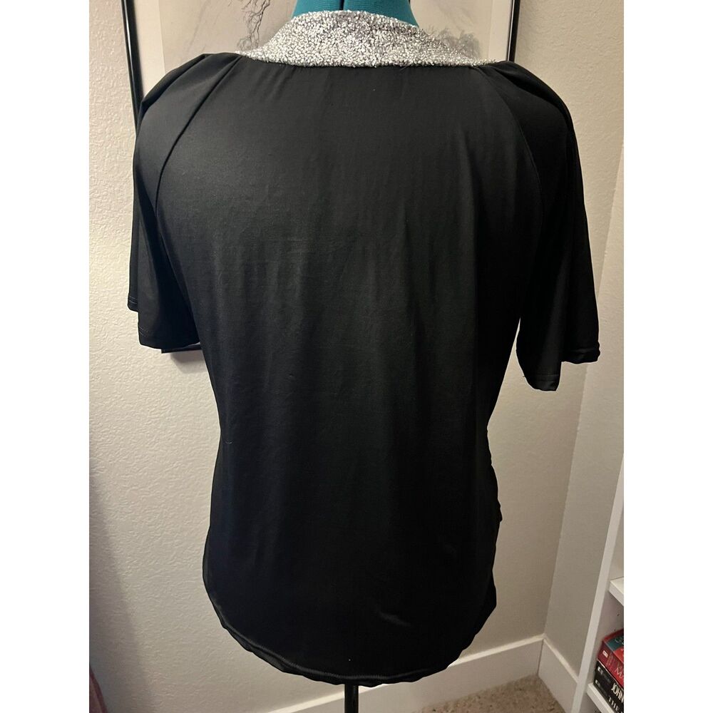 Black & Glitter party blouse